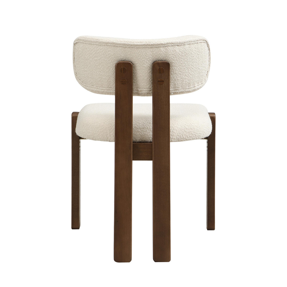 ESSZIMMERSTUHL 2er-Set, Massivholz, Walnuss, Bouclé - Walnussfarben, Textil (54/79/54cm) - FLIEKS