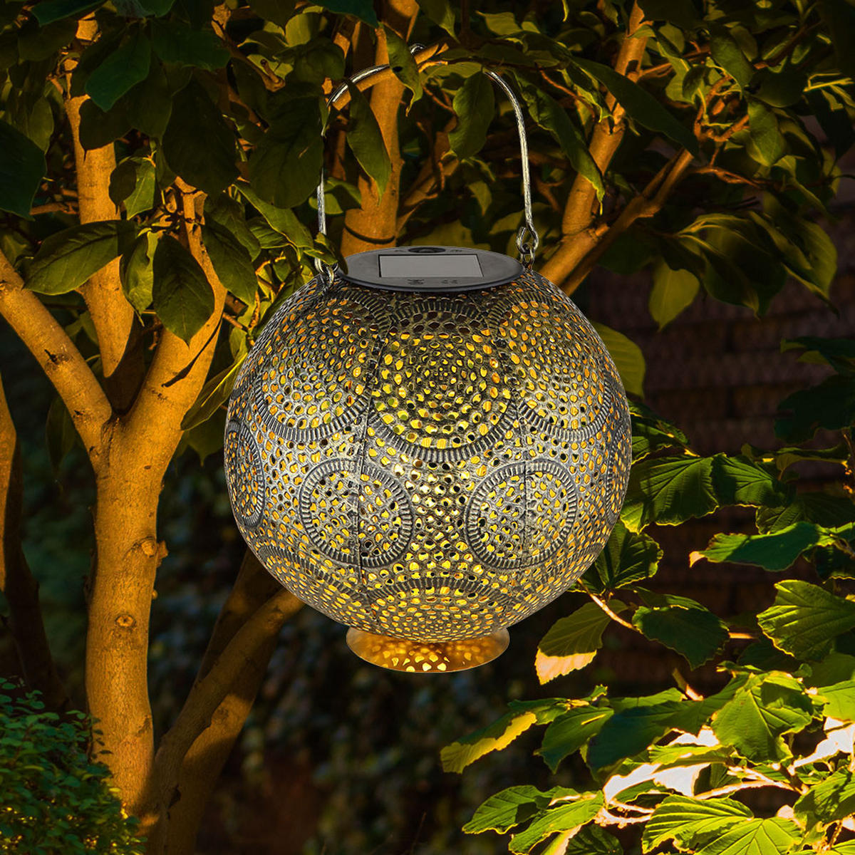 LED AUSSENLEUCHTE Metall Gold - Goldfarben, Kunststoff/Metall (18.5/18.5/28cm) - Globo Lighting
