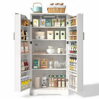 BUFFET 60/35/128 cm aus MDF mit LED-Sensorleuchte Weiß - Weiß, Holzwerkstoff (60/128/35cm) - Modenvie