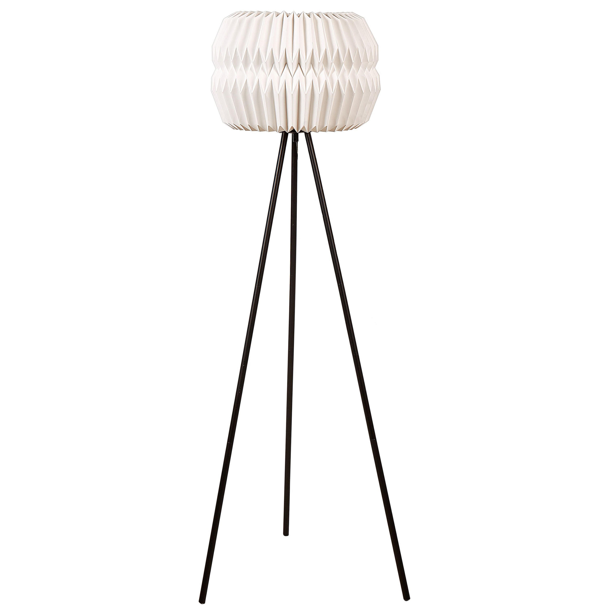 STEHLAMPE Hunter 35/35/138 cm - Weiß, Papier (35/35/138cm) - Beliani