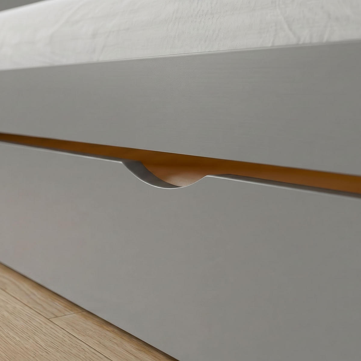 AUSZIEHBETT mit Matratze 90/200 cm Grau - Grau, Holz (90/200cm) - Homestyle4u