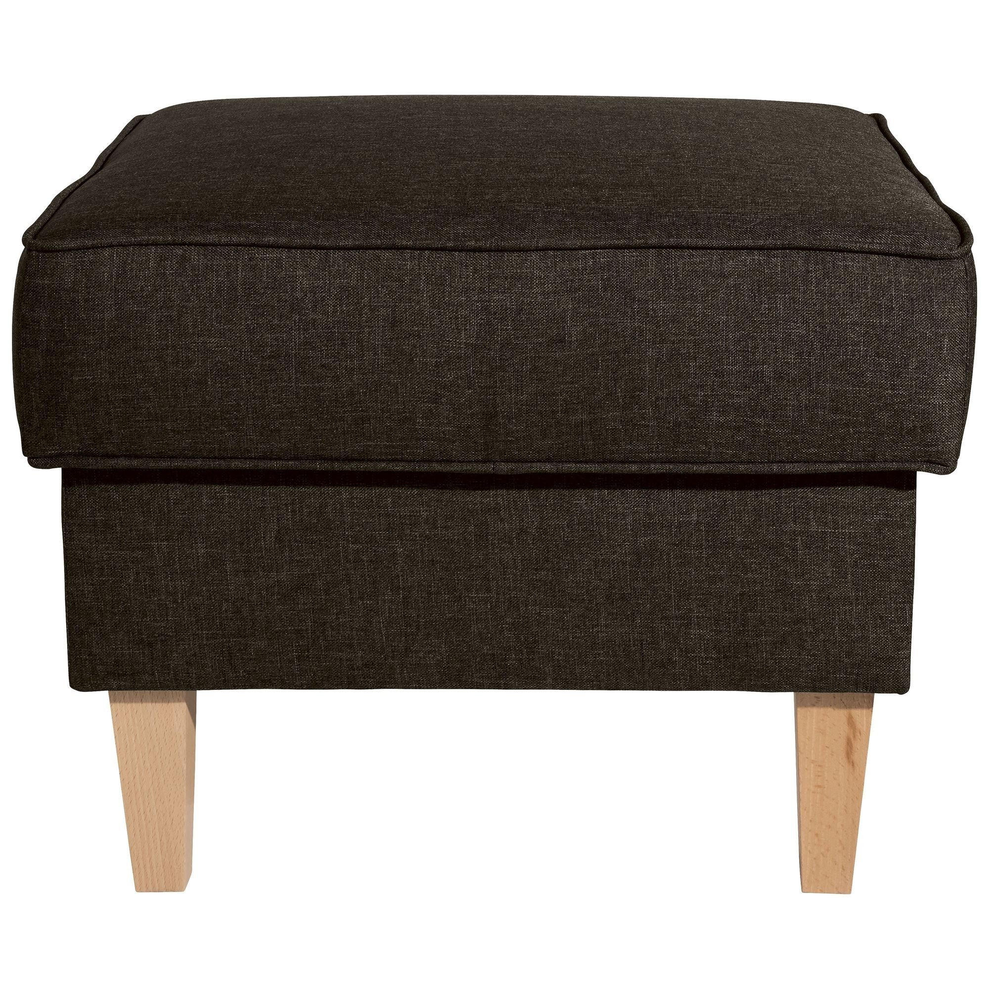 HOCKER Karlen Bezug Flachgewebe Buche natur / braun - Buchefarben/Braun, Kunststoff (53/45/53cm) - 58aufmkessel