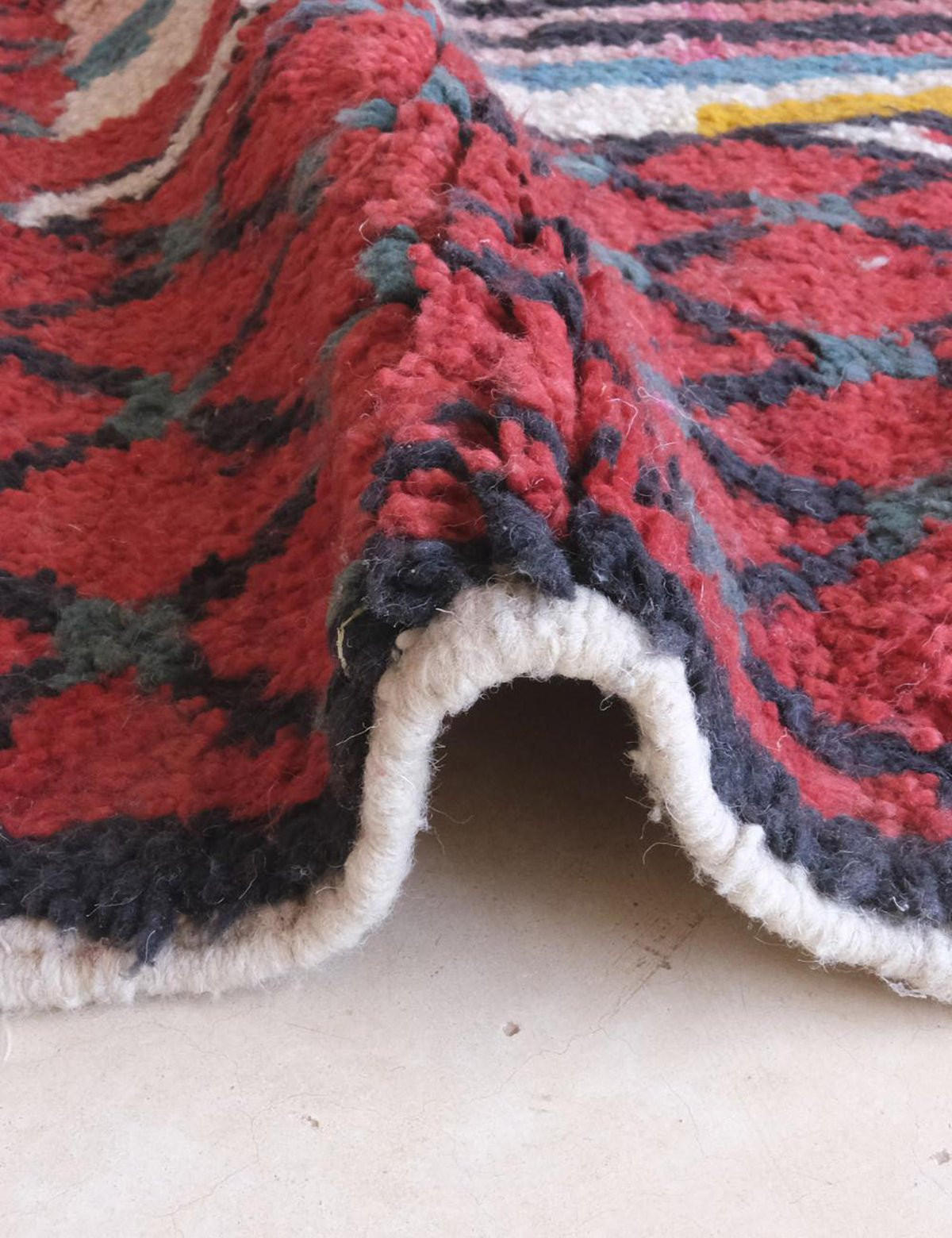 BERBERTEPPICH ethnisch schick aus Wolle 200x 300 cm - Rot, Naturmaterialien (200/300cm) - AFK Living