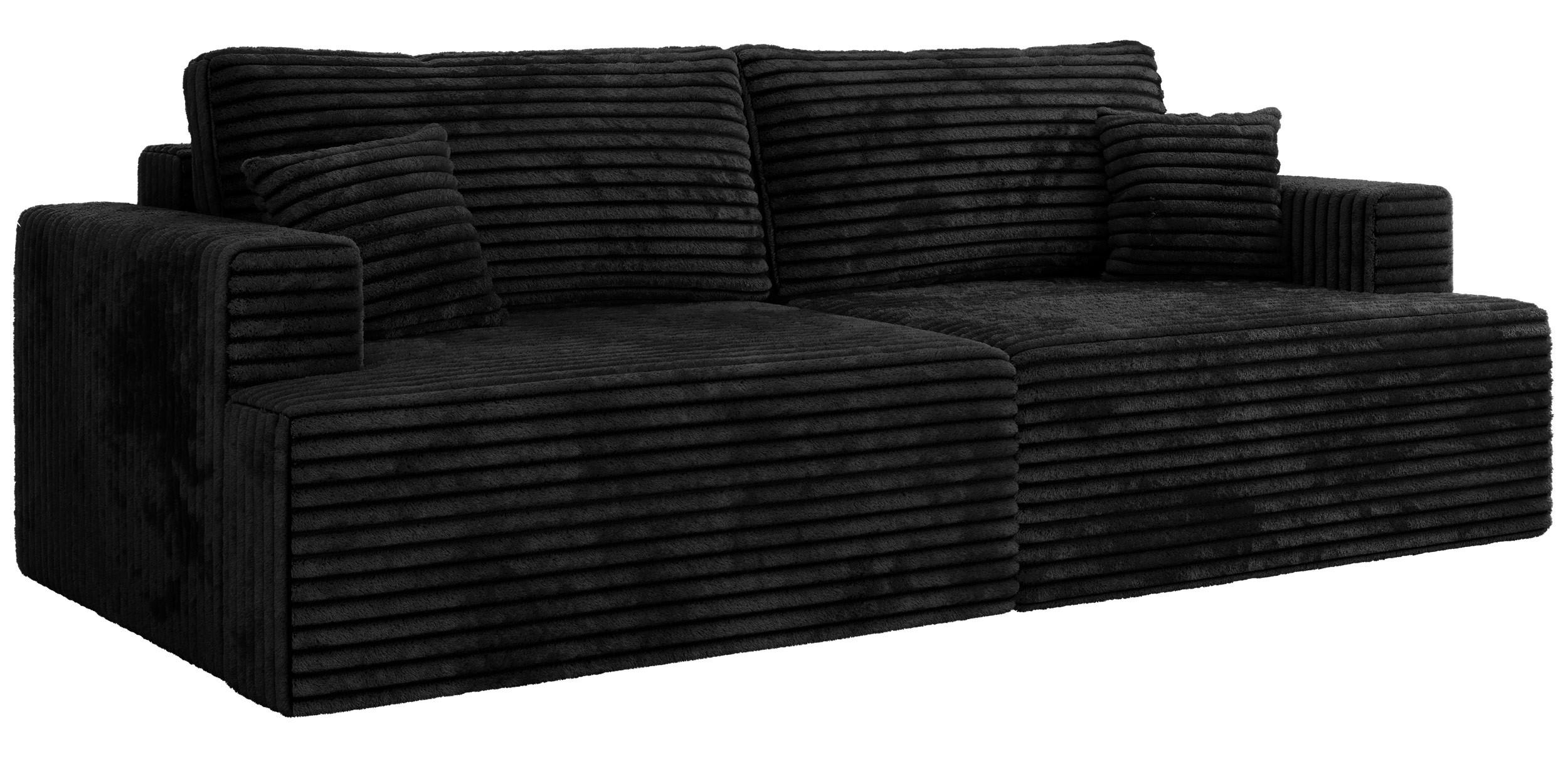 4-SITZER SOFA VIRELLA Schwarz Cord - Schwarz, Textil (240/88/115cm) - MKS
