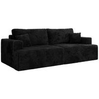4-SITZER SOFA VIRELLA Schwarz Cord - Schwarz, Textil (240/88/115cm) - MKS