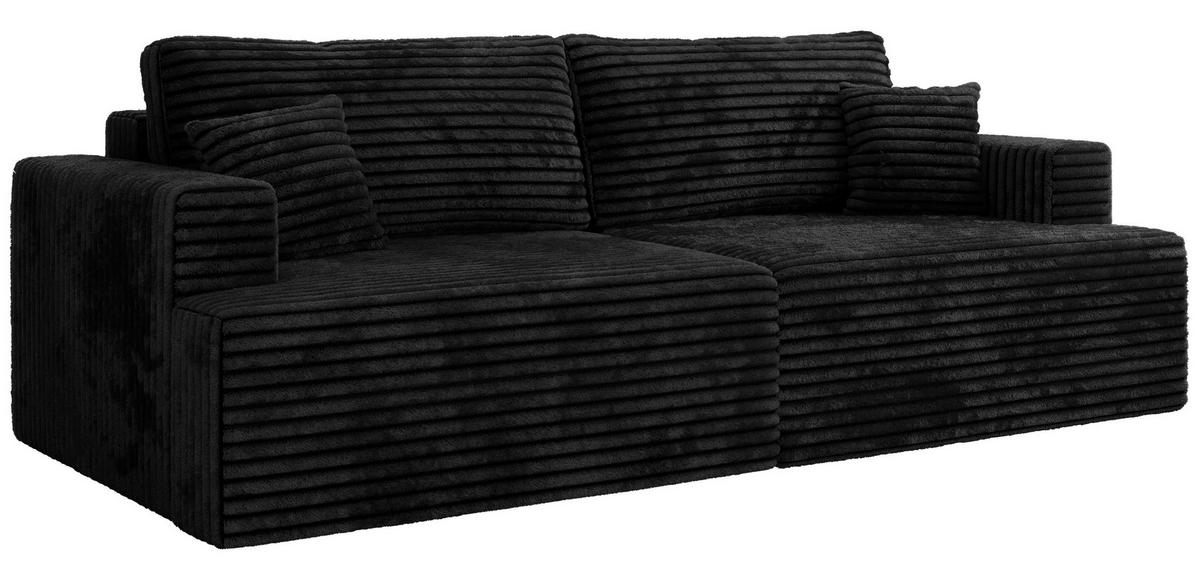 4-SITZER SOFA VIRELLA Schwarz Cord - Schwarz, Textil (240/88/115cm) - MKS