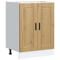 KÜCHENUNTERSCHRANK Theo Artisan-Eiche 60x46x81,5 cm - Eiche Artisan, Holz (60/81.5/46cm) - DELUKE