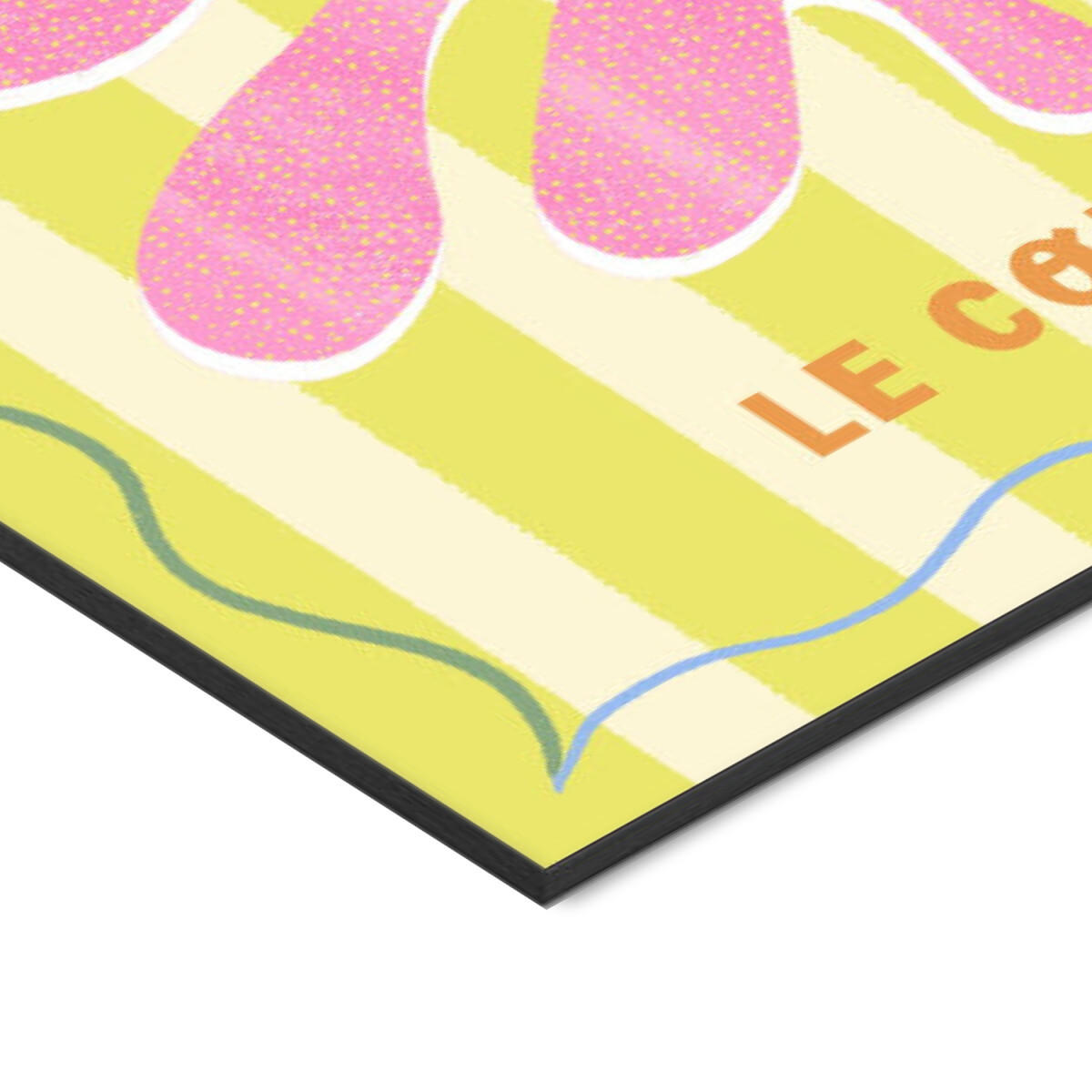 POSTER mit Rahmen Melissa Donne - Le Corail Lemon/Cream - Multicolor/Schwarz, Holz/Papier (30/40cm) - Poster&Frame