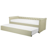 TAGESBETT 80/200 cm Beige Libourne - Beige, Textil (80/200cm) - Beliani
