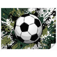 KINDERTAPETE - Fußball - Farbe - Spritzer - Grün - 400x300 cm - Dunkelgrün, Papier (400/300cm) - OnlyWow