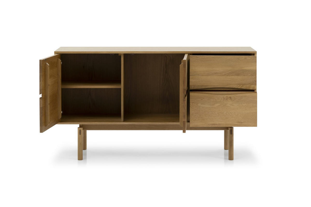 SIDEBOARD Celeste, Natur Massiveiche - Beige, Holz (45/82/150cm) - WOODEK