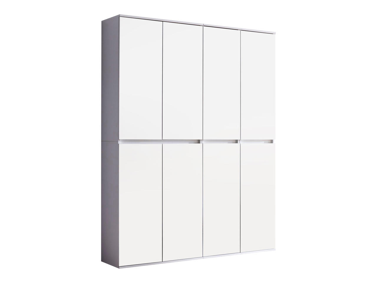 GARDEROBENSCHRANK weiß - Weiß, Holzwerkstoff (148/191/34cm) - ebuy24