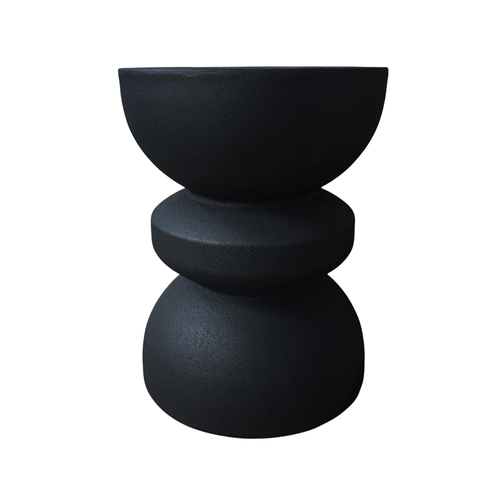 BEISTELLTISCH Schwarz 35/35/44,5 cm - Schwarz, Stein (35/35/44.5cm) - Mobili Rebecca