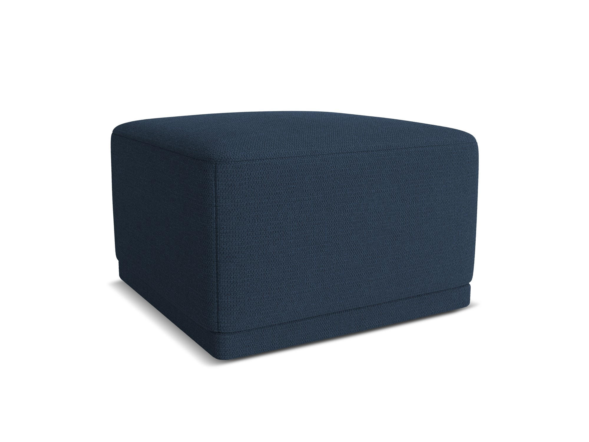 POUF Chenille Stoff Blau - Blau/Schwarz, Kunststoff/Textil (65/40/65cm) - Makamii