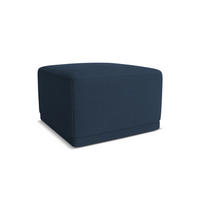 POUF Chenille Stoff Blau - Blau/Schwarz, Kunststoff/Textil (65/40/65cm) - Makamii