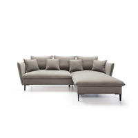 ECKSOFA Rossa Beige, mit Schlaffunktion und Kissen Rechts - Beige, Holzwerkstoff (258/167cm) - Bettso