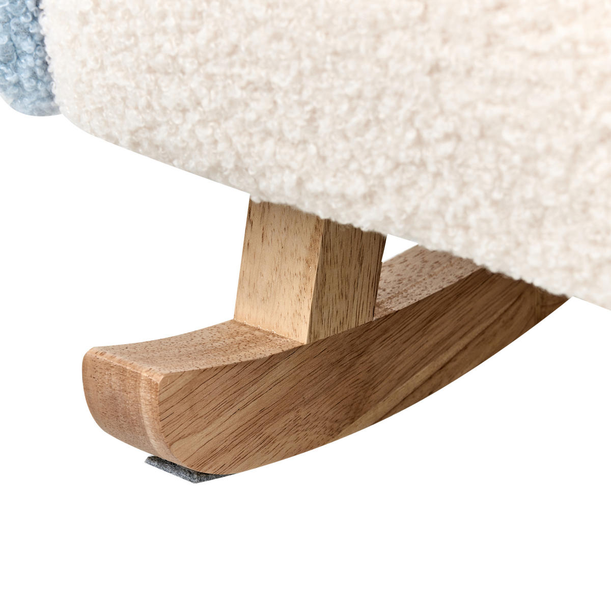 KINDERSCHAUKELSTUHL Cremeweiß Ombo - Blau/Braun, Textil (44/48/53cm) - Beliani