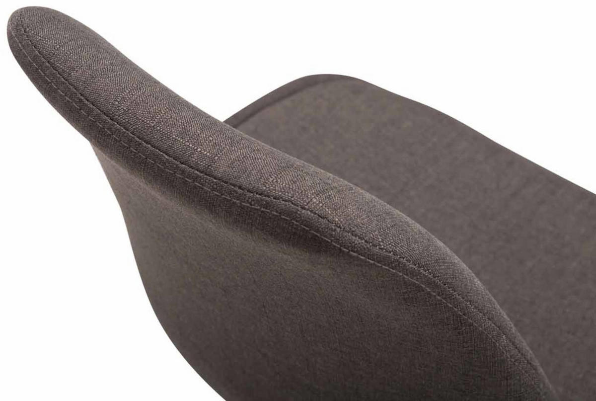 STUHL 4er Set Stoff dunkelgrau - Dunkelgrau/Weiß, Textil/Metall (48/76/57cm) - CLP