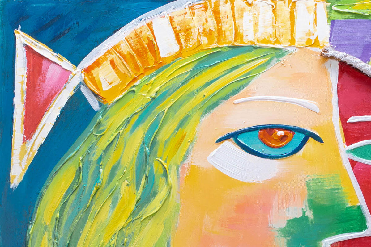 ACRYLBILD HANDGEMALT 80/80 cm - Multicolor, Holz/Textil (80/80cm) - KUNSTLOFT