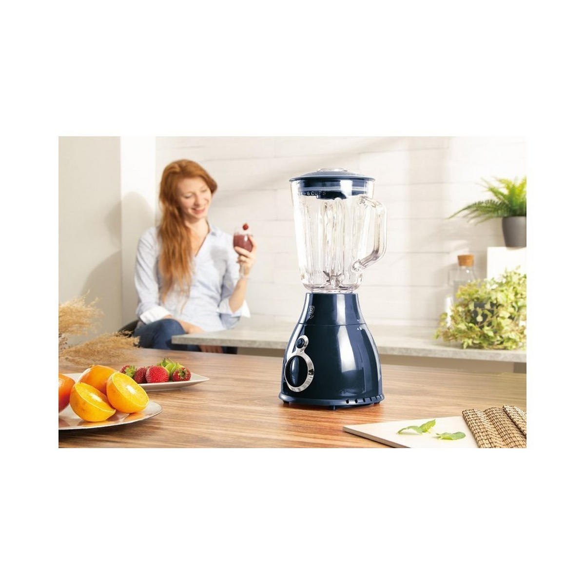 MIXER Marineblau 30/30/58 cm BH9283 - Dunkelblau, Metall (30/58/30cm) - Berlinger Haus