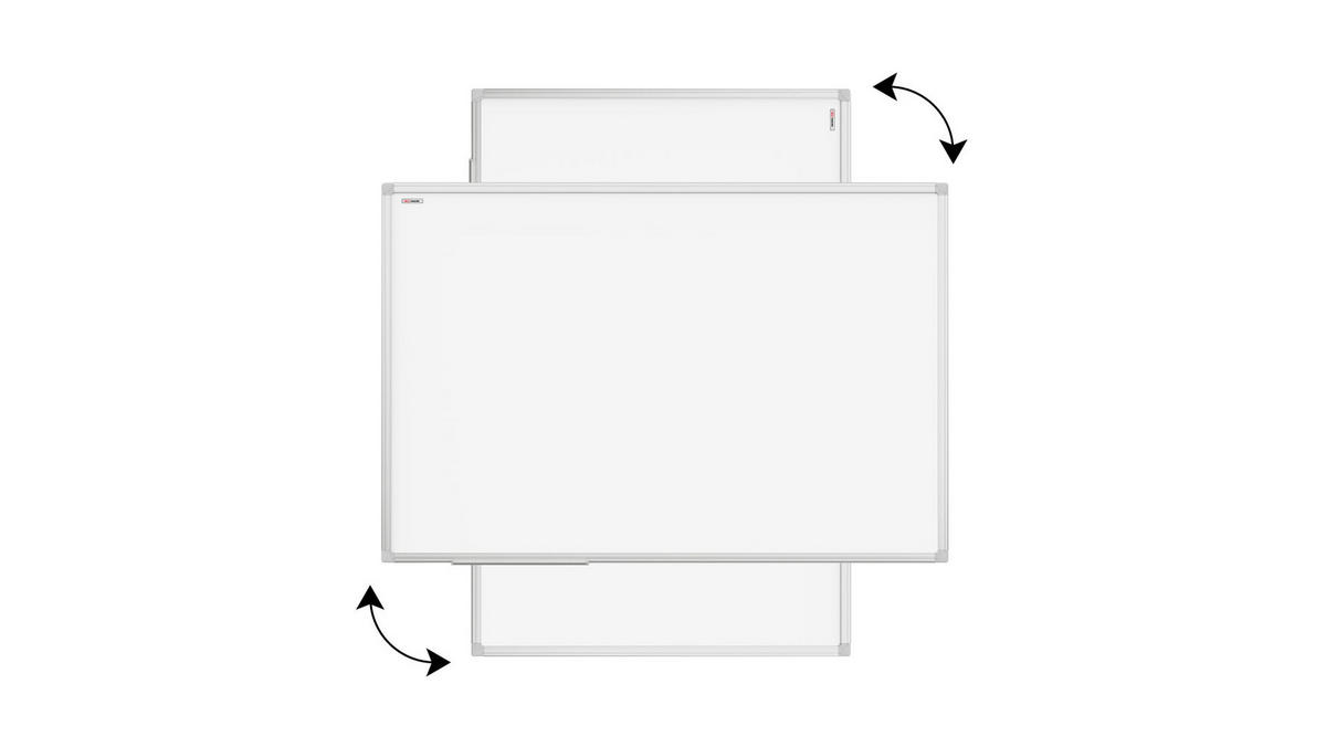 WHITEBOARD Magnetisch 120x80cm TSC7 Alurahmen - Weiß, Metall (120/80/1.5cm) - ALLboards