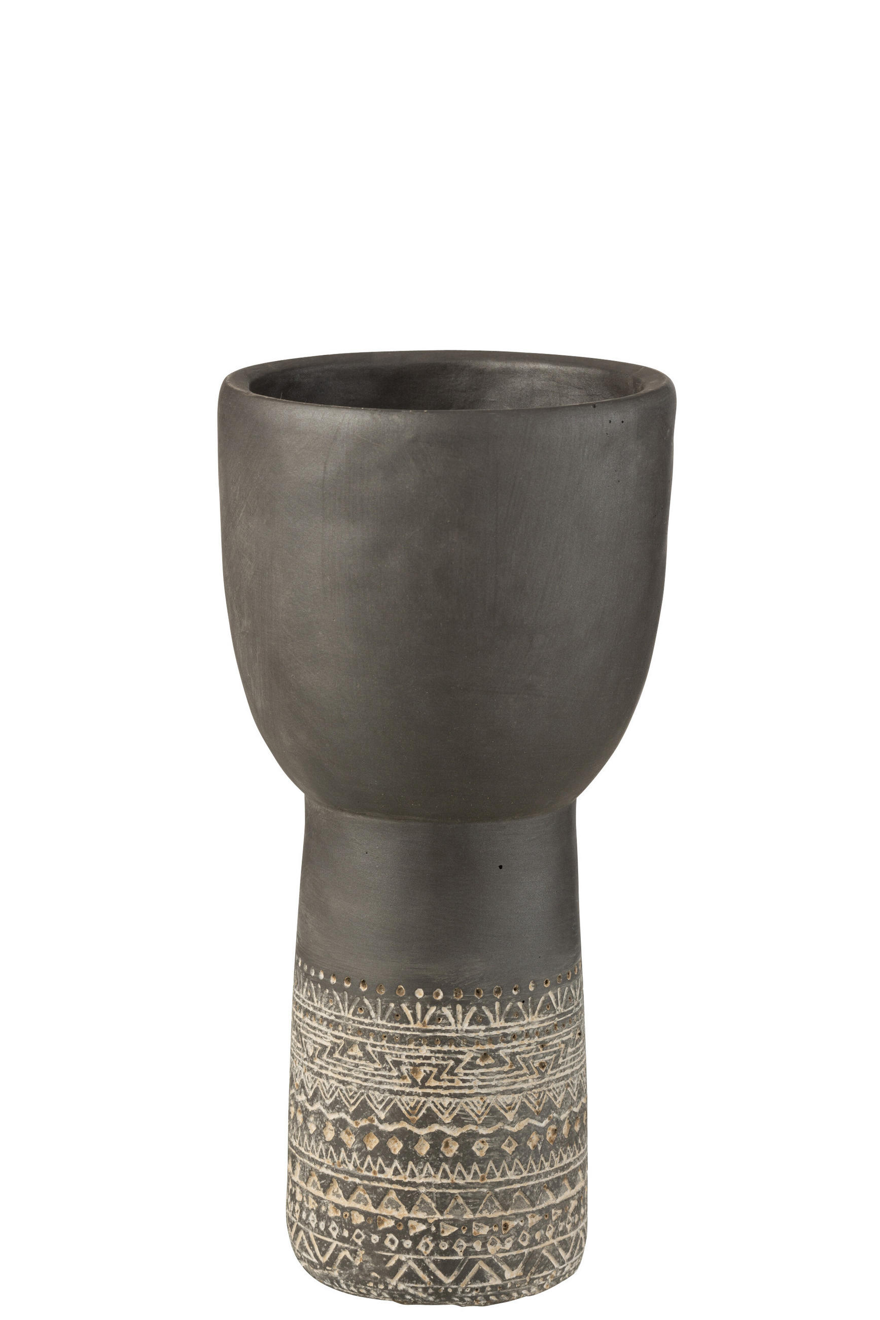 BLUMENTOPF HOHL - Töpferei - Grau - S - Ø 17,5 cm - Grau, Keramik (17.5/35cm) - J-Line