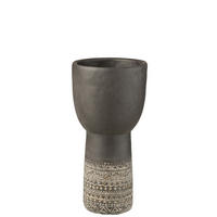 BLUMENTOPF HOHL - Töpferei - Grau - S - Ø 17,5 cm - Grau, Keramik (17.5/35cm) - J-Line