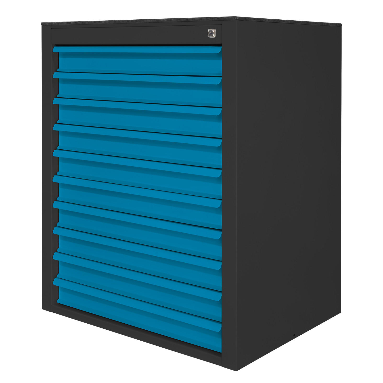 Proregal Schubladenschrank Blau, Grau 71x90x55 cm