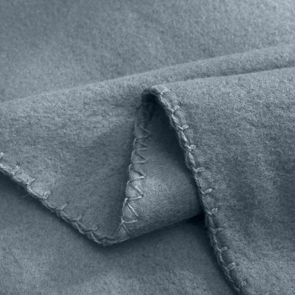 FLEECEDECKE 10er Set grau 130/160 cm Kettelrand Anti-Pilling - Grau, Textil (130/160cm) - wometo