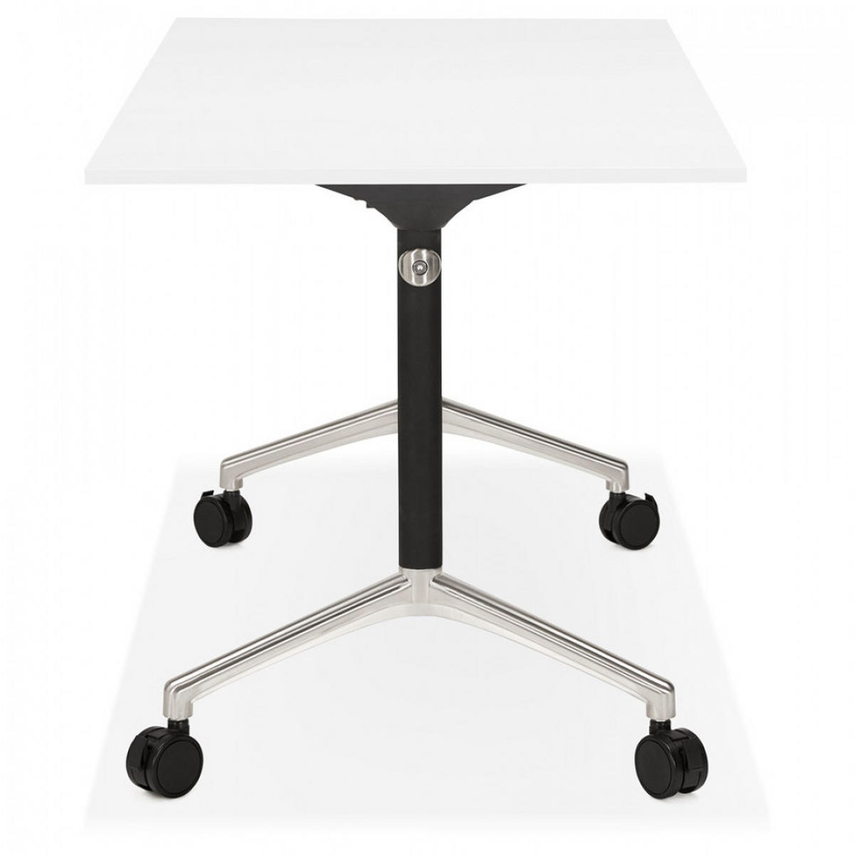 SCHREIBTISCH Weiß 140x70x73 cm - Schwarz/Weiß, Holz/Metall (140/70/73cm) - AlterEgo