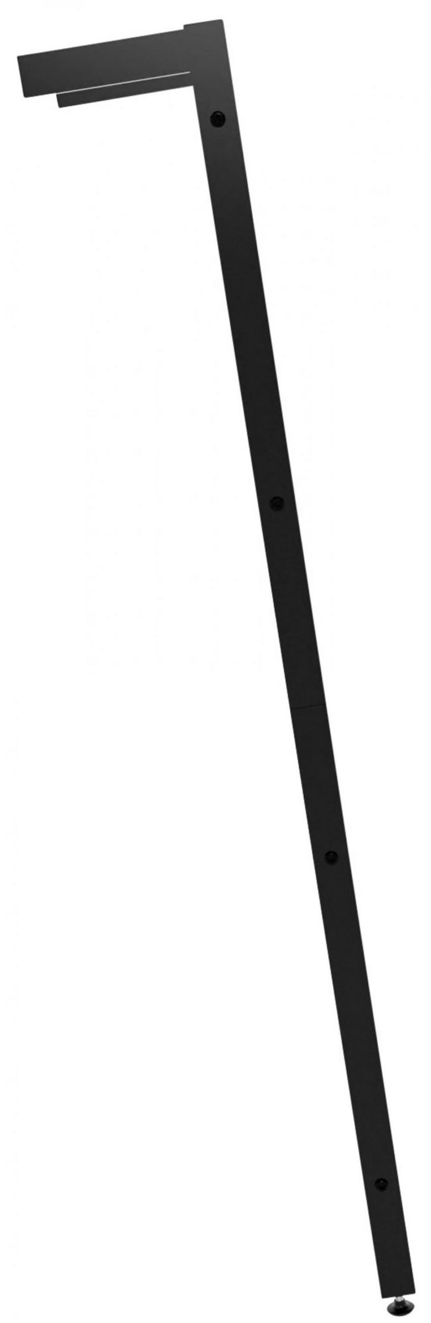 HANDTUCHHALTER eckig 49/13.5/170 cm Metall schwarz - Schwarz, Metall (49/170/13.5cm) - CLP