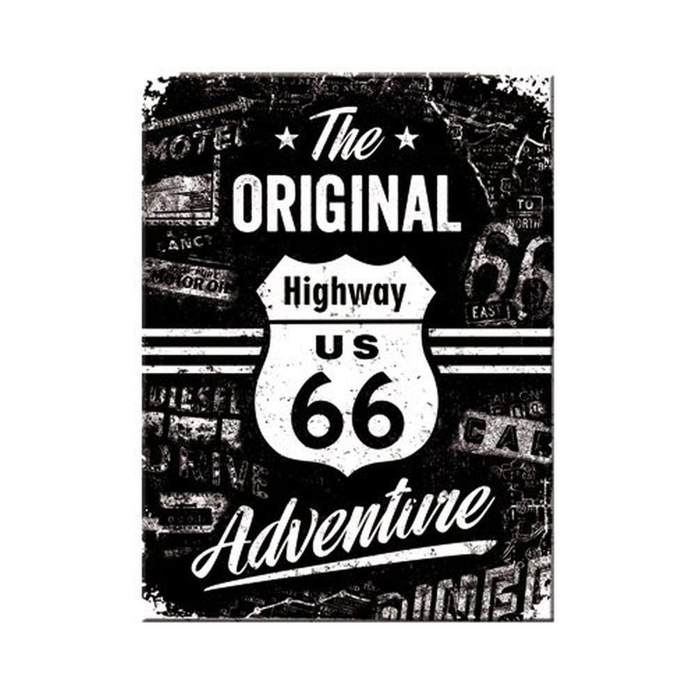 MAGNET 6/8 cm Highway 66 The Original Adventure - Multicolor, Metall (6/8/0.1cm) - Nostalgic-Art