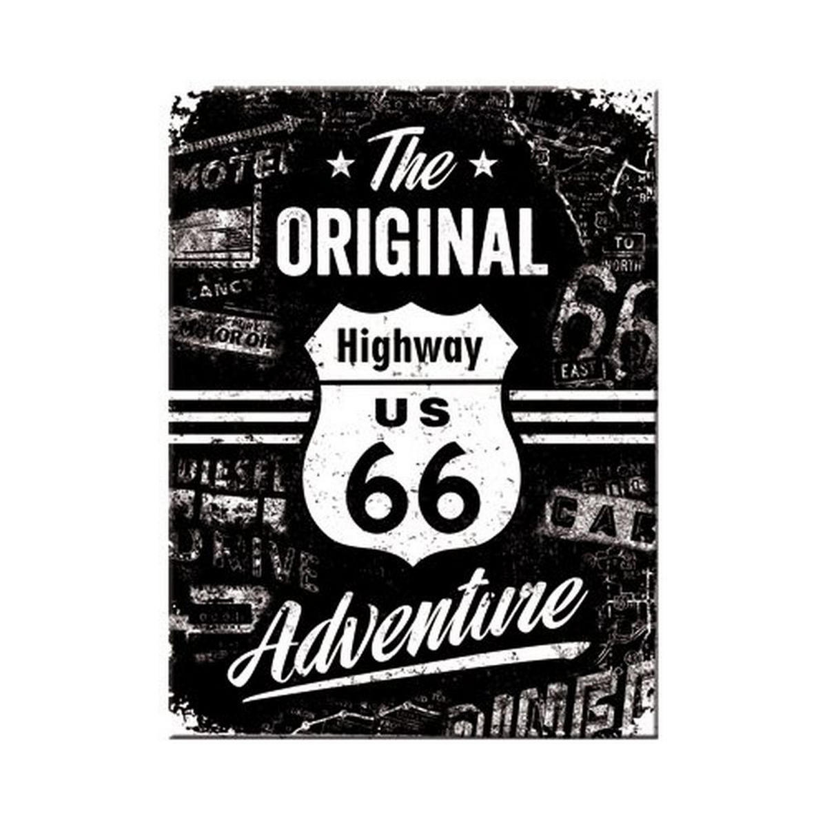 MAGNET 6/8 cm Highway 66 The Original Adventure - Multicolor, Metall (6/8/0.1cm) - Nostalgic-Art