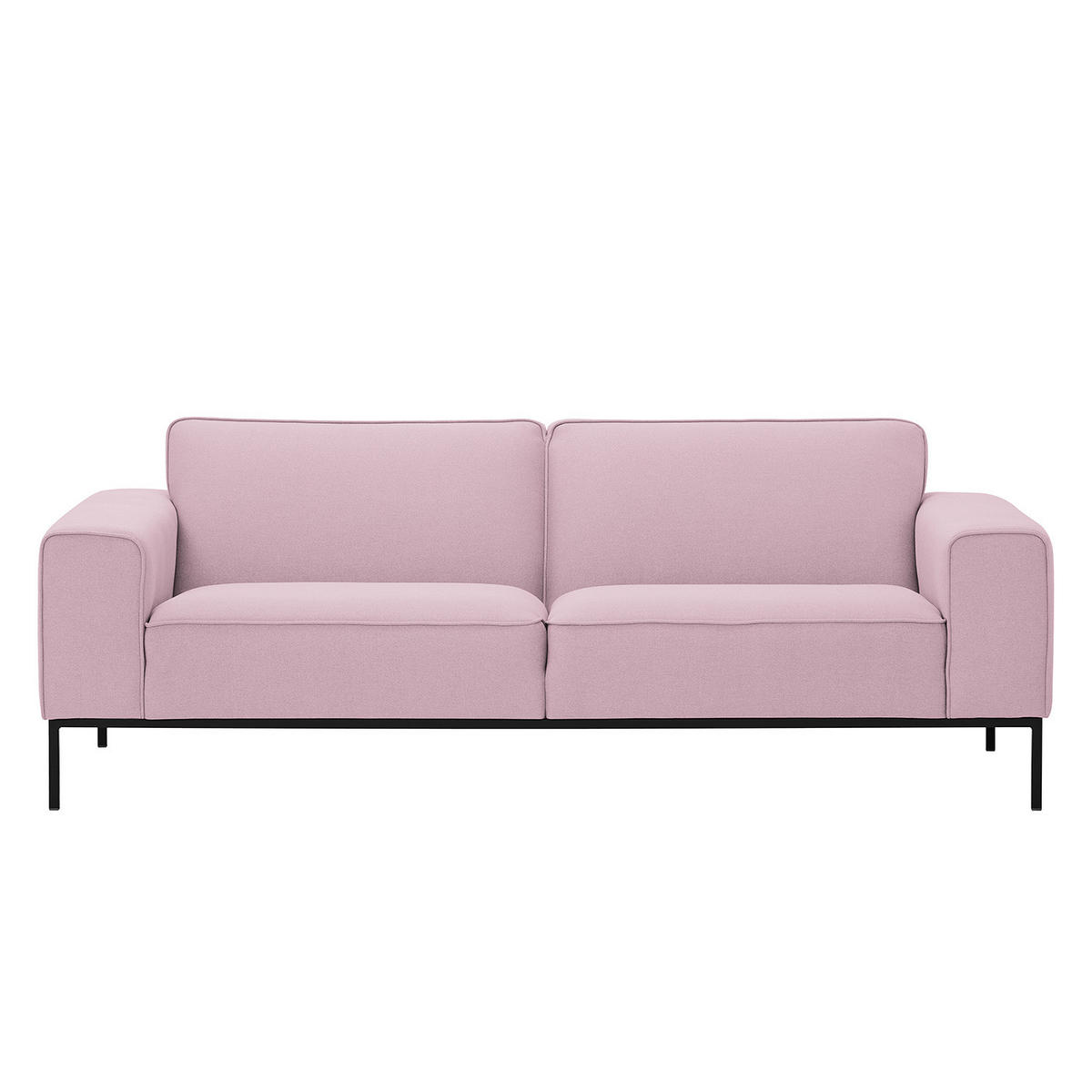 3-SITZER SOFA - Webstoff - Rosa, Textil (205/77/93cm) - home24