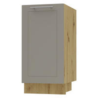 KÜCHENUNTERSCHRANK Kvantum D1D/40 Beige Matt / Eiche Artisan Matt 40 / 50 / 82cm - Beige/Eiche Artisan, Holz/Holzwerkstoff (40/82/50cm) - Feldmann-Wohnen