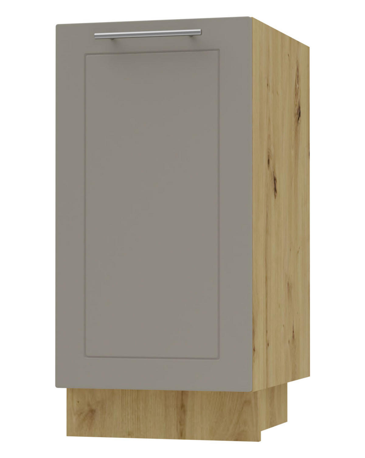 KÜCHENUNTERSCHRANK Kvantum D1D/40 Beige Matt / Eiche Artisan Matt 40 / 50 / 82cm - Beige/Eiche Artisan, Holz/Holzwerkstoff (40/82/50cm) - Feldmann-Wohnen