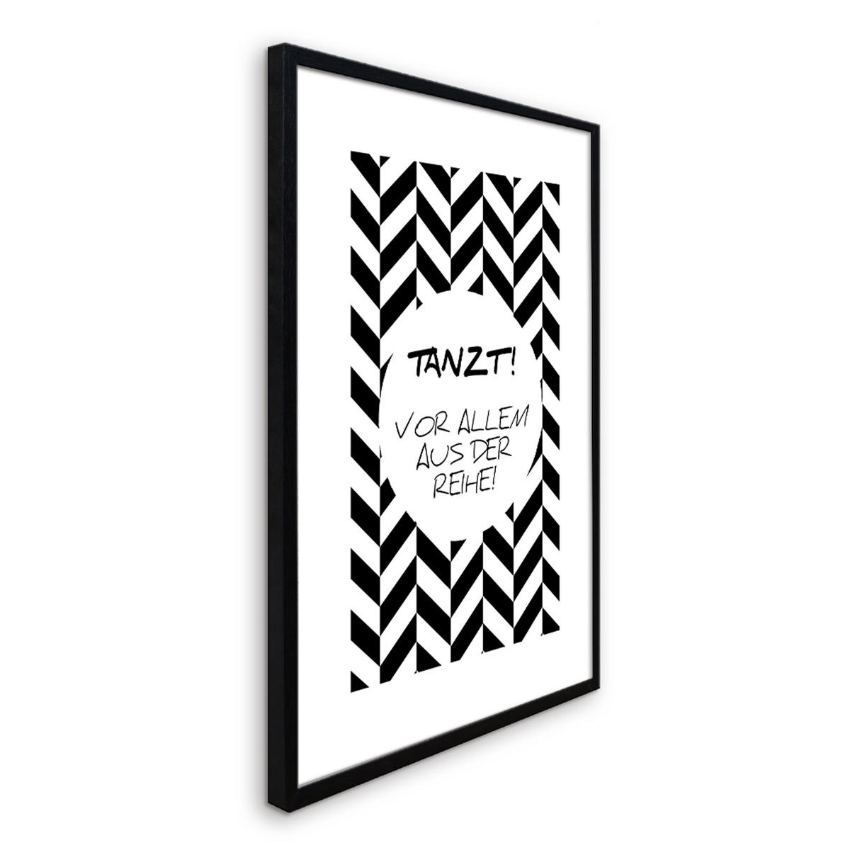 BILD mit Rahmen 51x71 cm Spruch: Motivation - Weiß, Holz (51/71cm) - artissimo