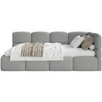 JUGENDBETT Cloudy Grau 120 cm, Bouclé - Schwarz/Grau, Kunststoff/Textil (120/200cm) - Selsey