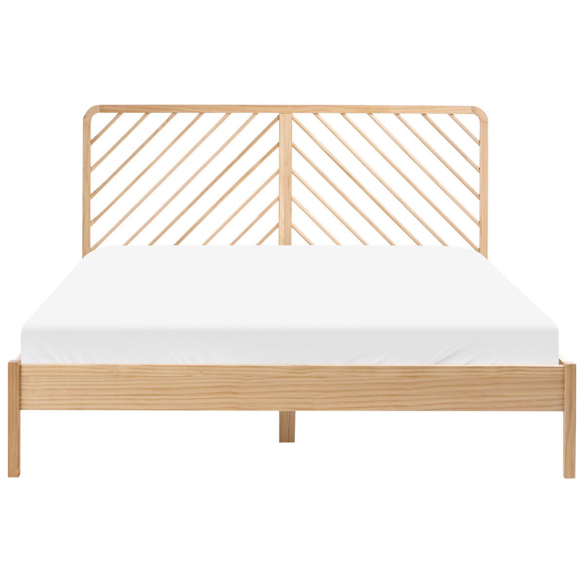 BETT mit Lattenrost 180/200 cm Kiefernholz Hellbraun Sephos - Hellbraun, Holz (180/200cm) - Beliani