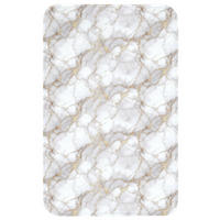 WC-VORLEGER Weiß - Gold - Marmor - Grau WC Teppich 50x80 cm - Weiß, Kunststoff/Textil (50/1cm) - OnlyWow