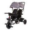 ZWILLINGSDREIRAD Hip Hop grau zwei Kinder, bis 40 kg, Sitze 360° drehbar - Grau, Metall (131/49/95cm) - Chipolino