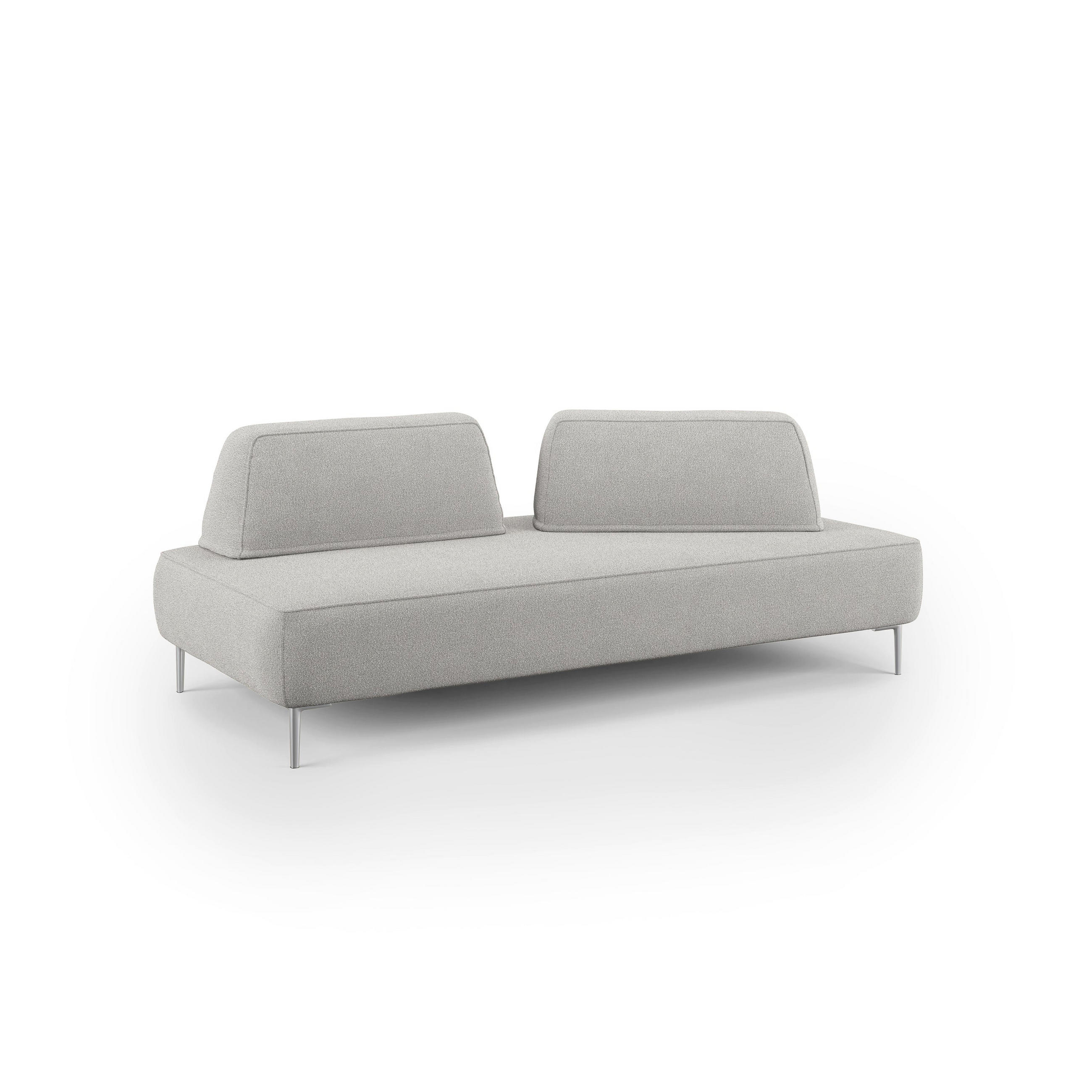 LINEARSOFA Newton - Grau, Textil (212/42/115cm) - Divani.store