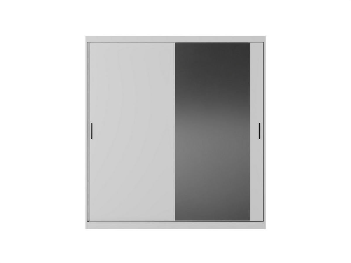 SCHWEBETÜRENSCHRANK Mirano Weiß Matt 200 cm - Weiß, Holzwerkstoff (200/215/60cm) - Ravio