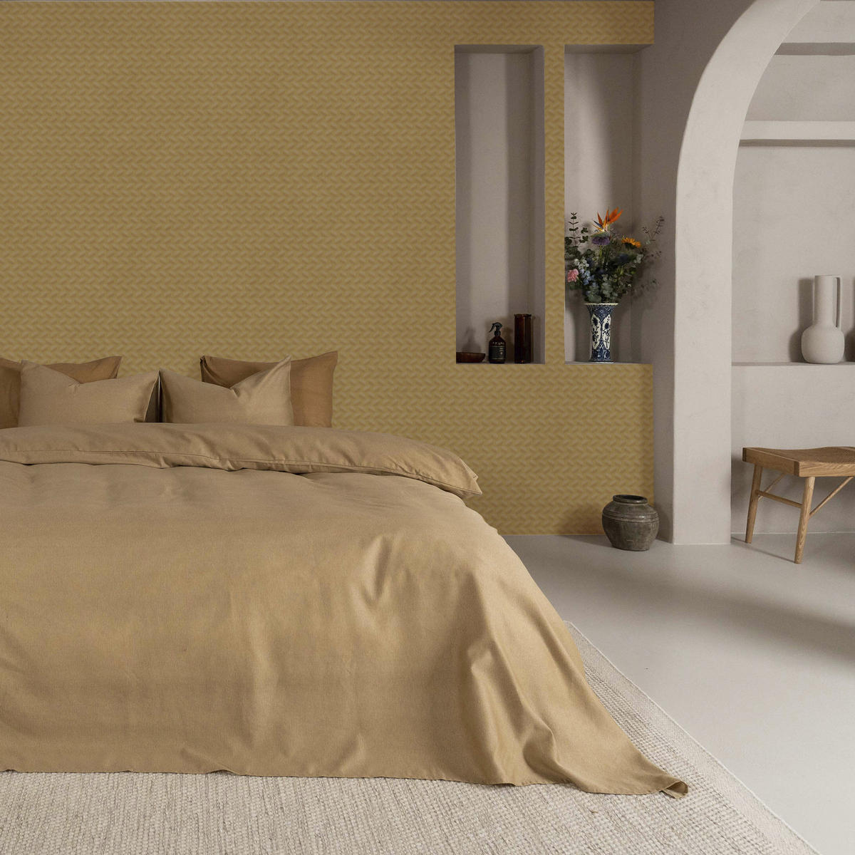 VLIESTAPETE - Myoka Gold - Goldfarben, Papier/Kunststoff (52/1000cm) - Graham & Brown