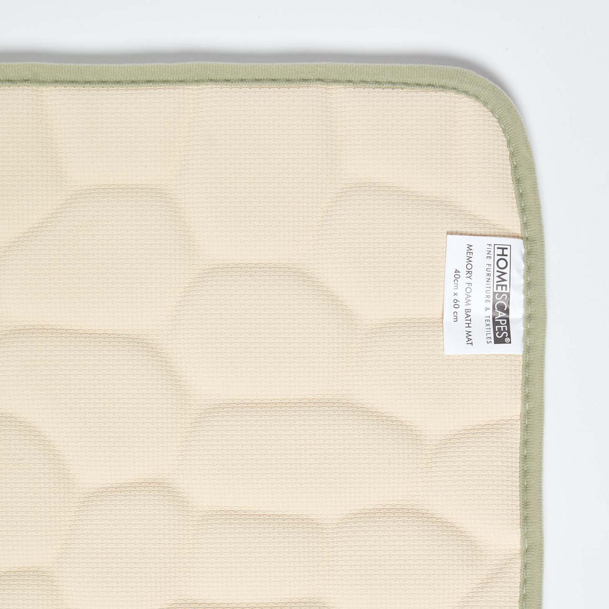 BADEMATTE Memory Foam Kiesel-Design 40/60 cm - Salbeigrün, Textil (40/60cm) - Homescapes