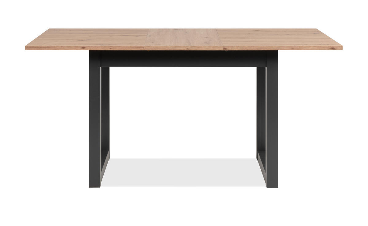ESSTISCH Eiche Artisan, grau 120/160 cm, Küchentisch ausziehbar - Anthrazit/Eiche Artisan, Holzwerkstoff (90/160/75cm) - Furn.Design