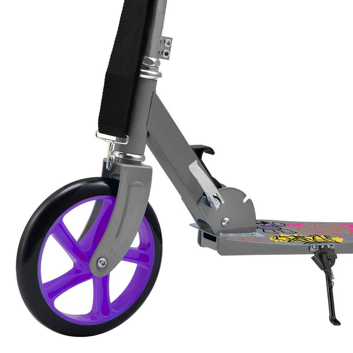 SCOOTER / Cityroller Graffity Grau - Grau, Metall (88/27/106cm) - Artsport