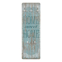 WANDGARDEROBE - Sweet Home 34/105 cm - Blau, Holzwerkstoff (34/105/1.6cm) - Bilderwelten
