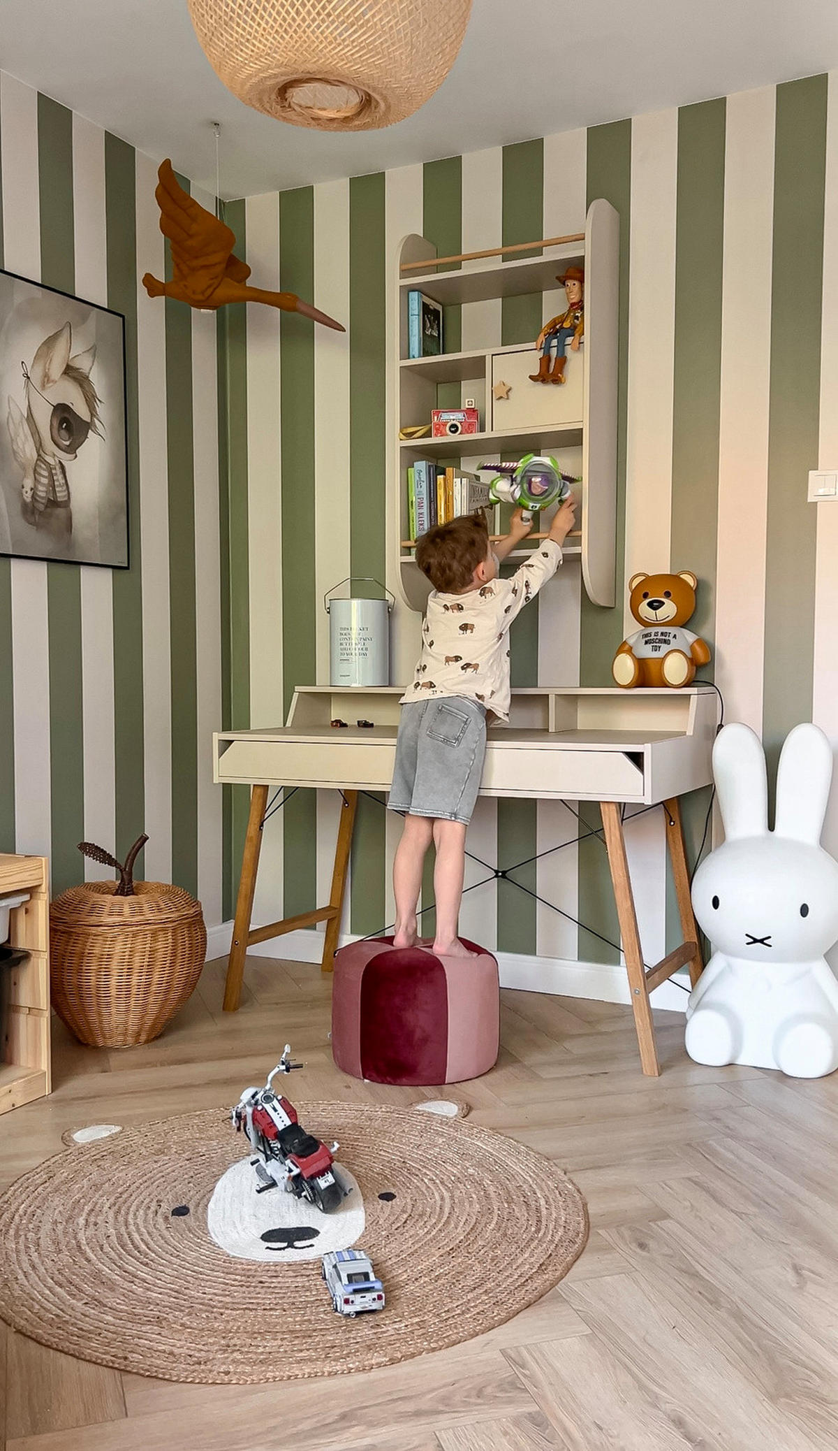 KINDERSCHREIBTISCH Lotta - Beige, Holzwerkstoff (120/76/60cm) - RAUMHIRSCH FURNITURE