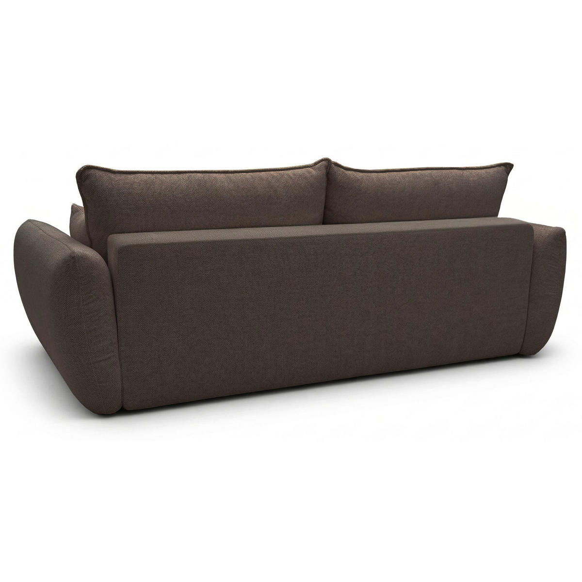 3-SITZER SCHLAFSOFA Zordo Chenille Braun - Schwarz/Braun, Kunststoff/Textil (238/91/102cm) - Selsey
